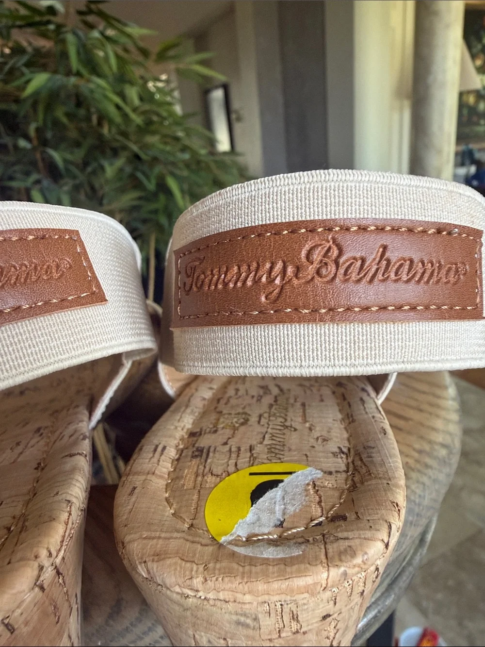 TONMY BAHAMA ladies slip on wedge sandal NWOT size 9